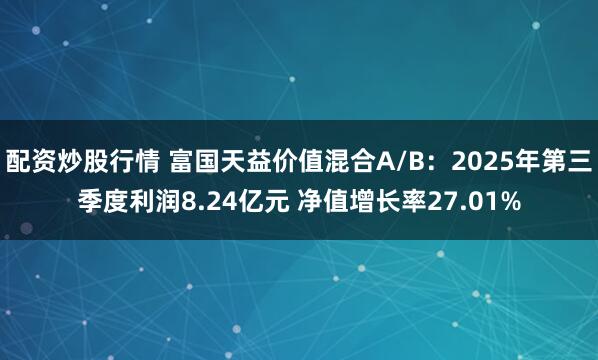 配资炒股行情 富国天益价值混合A/B：2025年第三季度利润8.24亿元 净值增长率27.01%